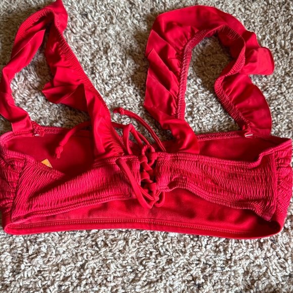 Red Ruffle Strap Bikini Set - Picture 3 of 3